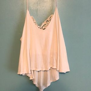 lacey cream tank